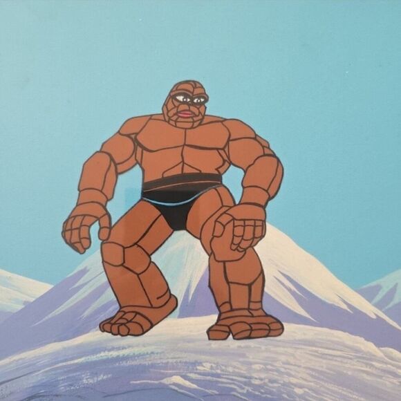 Fantastic Four Animation Cel The Thing 1960s Marvel Background Comic Art - Picture 1 of 6